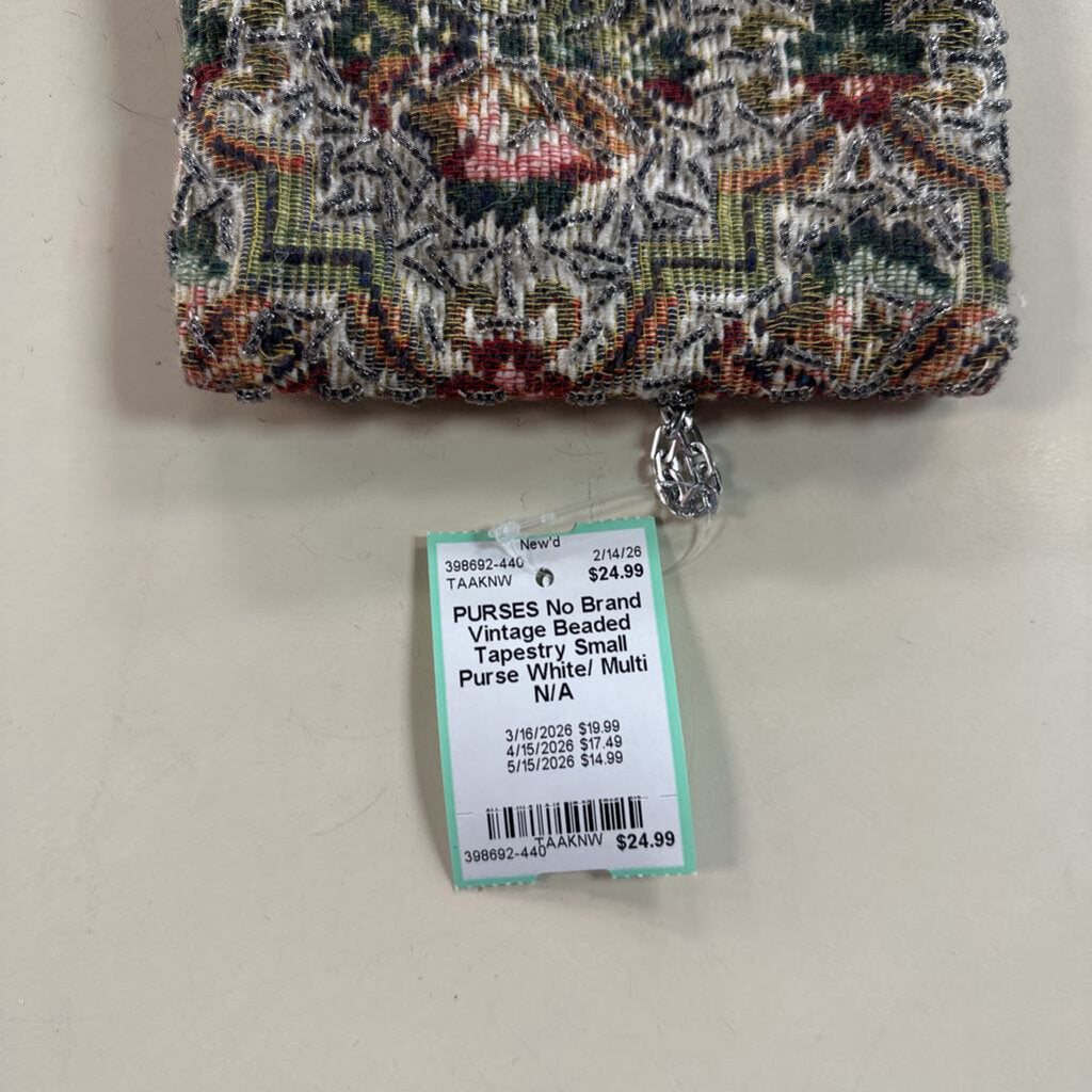 Vintage Beaded Tapestry Small Purse