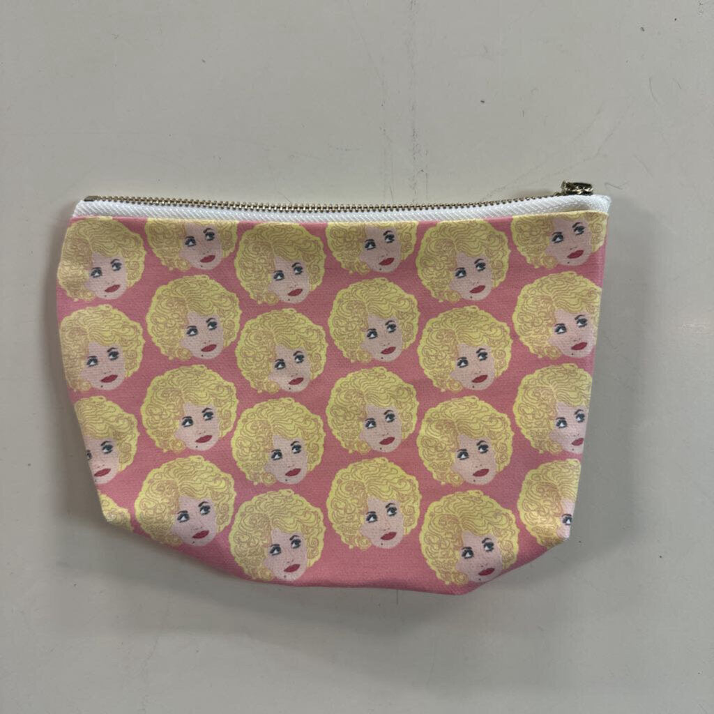 Pink/ Multi Dolly Parton Print Small Pouch
