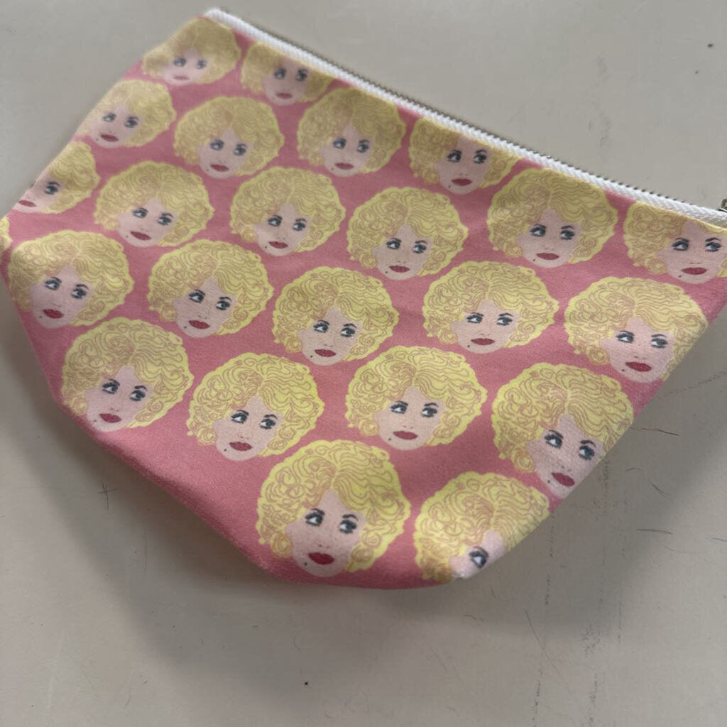 Pink/ Multi Dolly Parton Print Small Pouch
