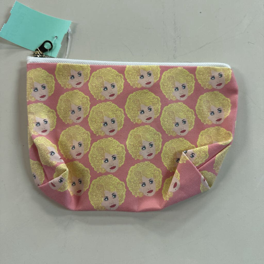 Pink/ Multi Dolly Parton Print Small Pouch