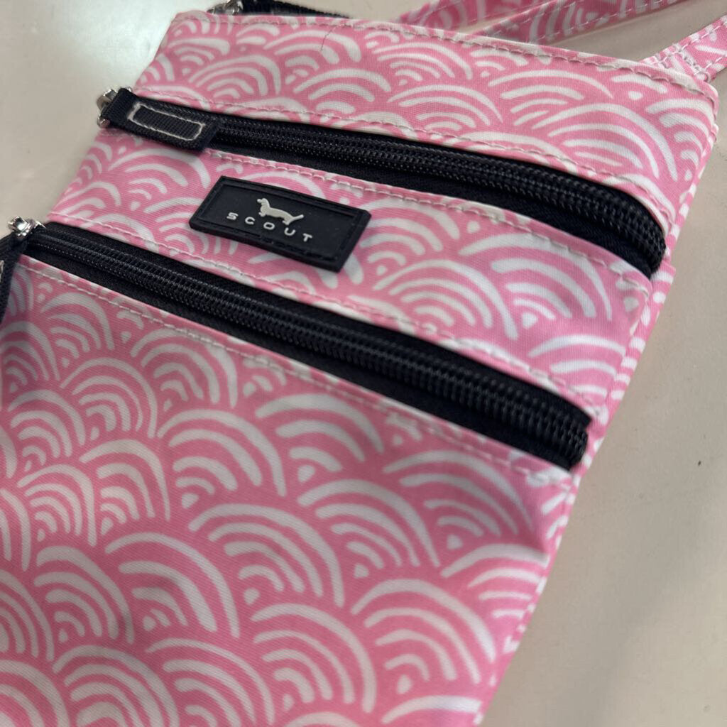 Scout Pink/ White Print Small Crossbody Purse