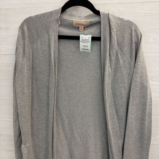 Philosophy Grey Open Front Sweater Small