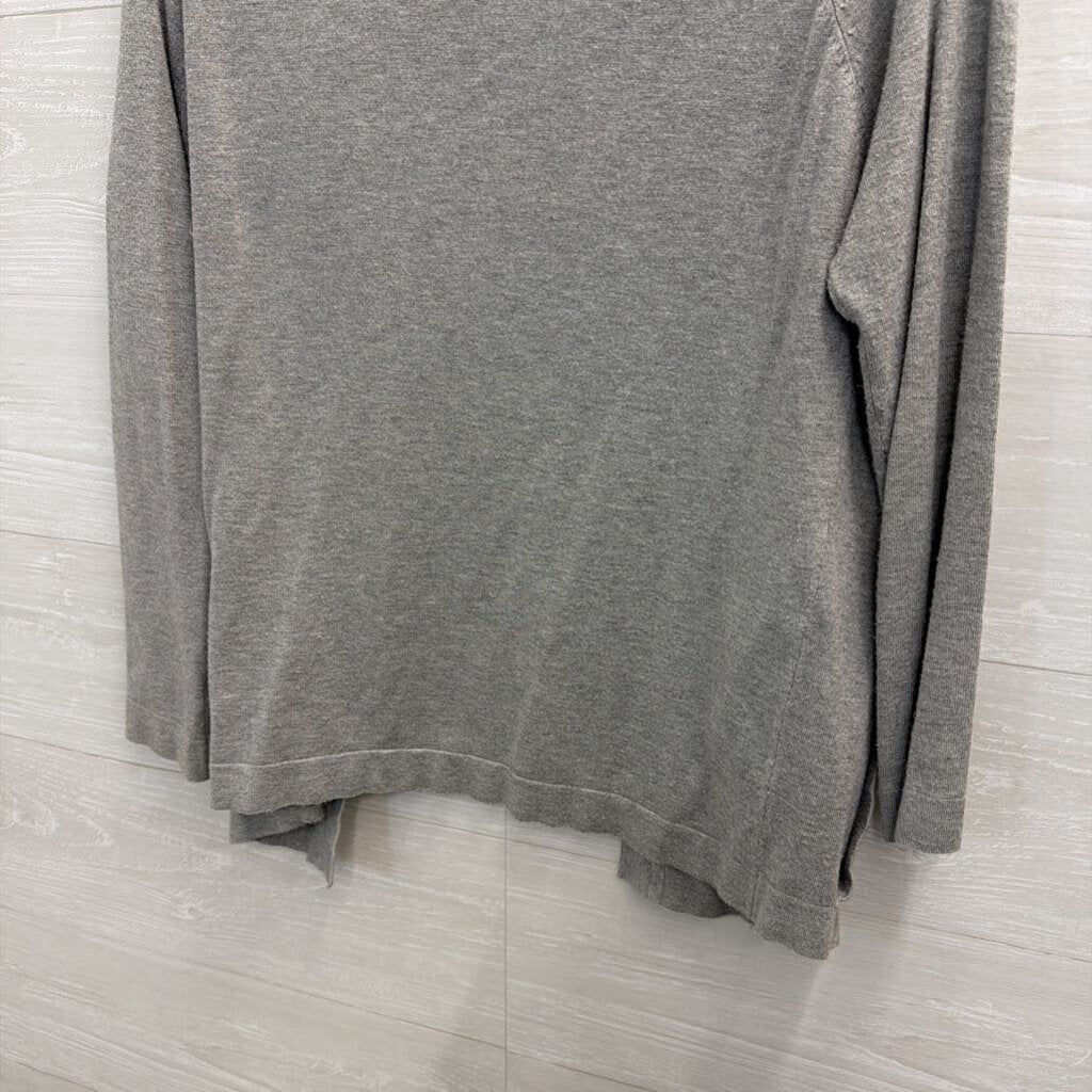 Philosophy Grey Open Front Sweater Small