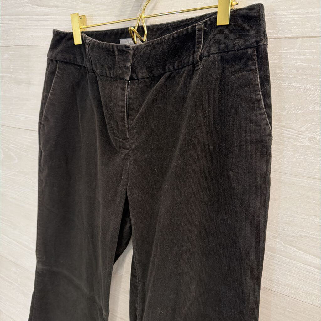 Ann Taylor Black Corduroy Wide Leg Pants 6
