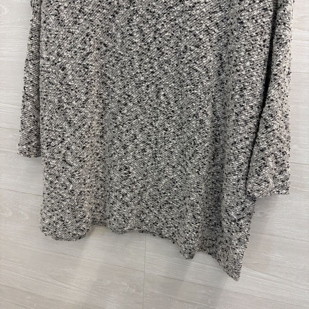Lou and Grey Black/ White Speckled Knit Mock Neck Sweater Small