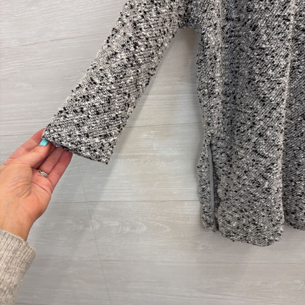 Lou and Grey Black/ White Speckled Knit Mock Neck Sweater Small