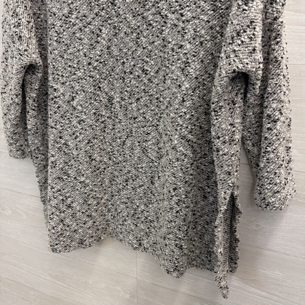 Lou and Grey Black/ White Speckled Knit Mock Neck Sweater Small