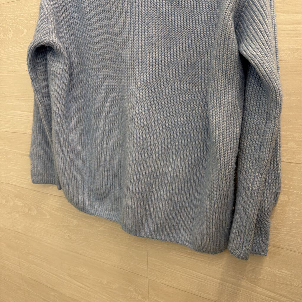 Loft Blue Knit Mock Neck Sweater Medium