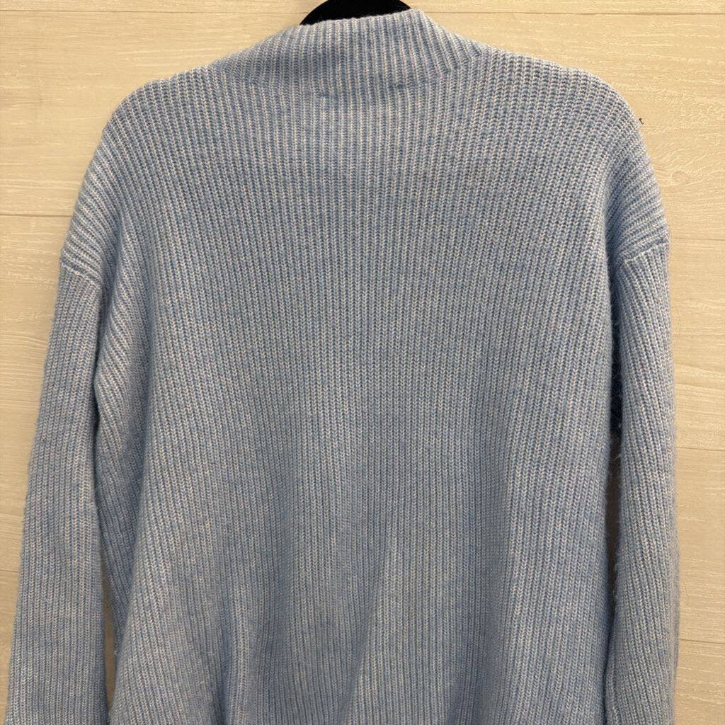 Loft Blue Knit Mock Neck Sweater Medium