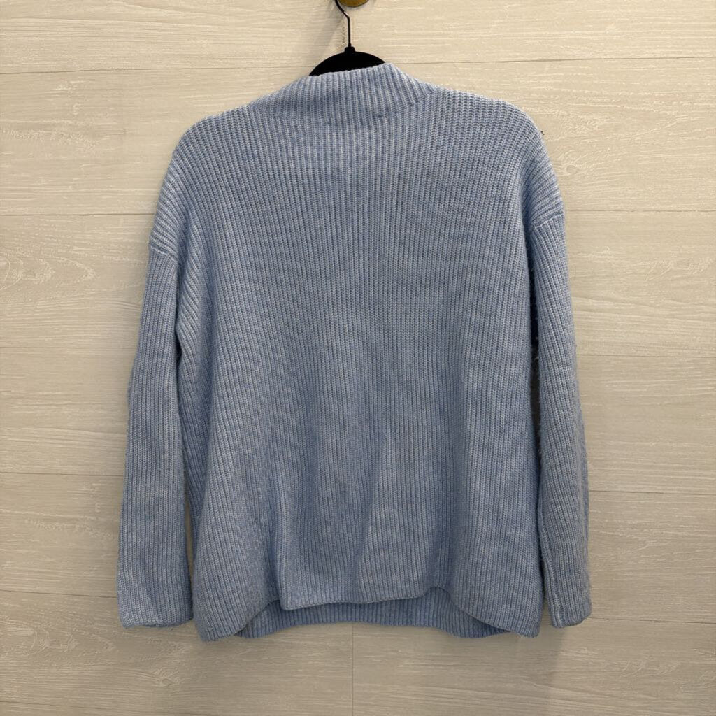 Loft Blue Knit Mock Neck Sweater Medium