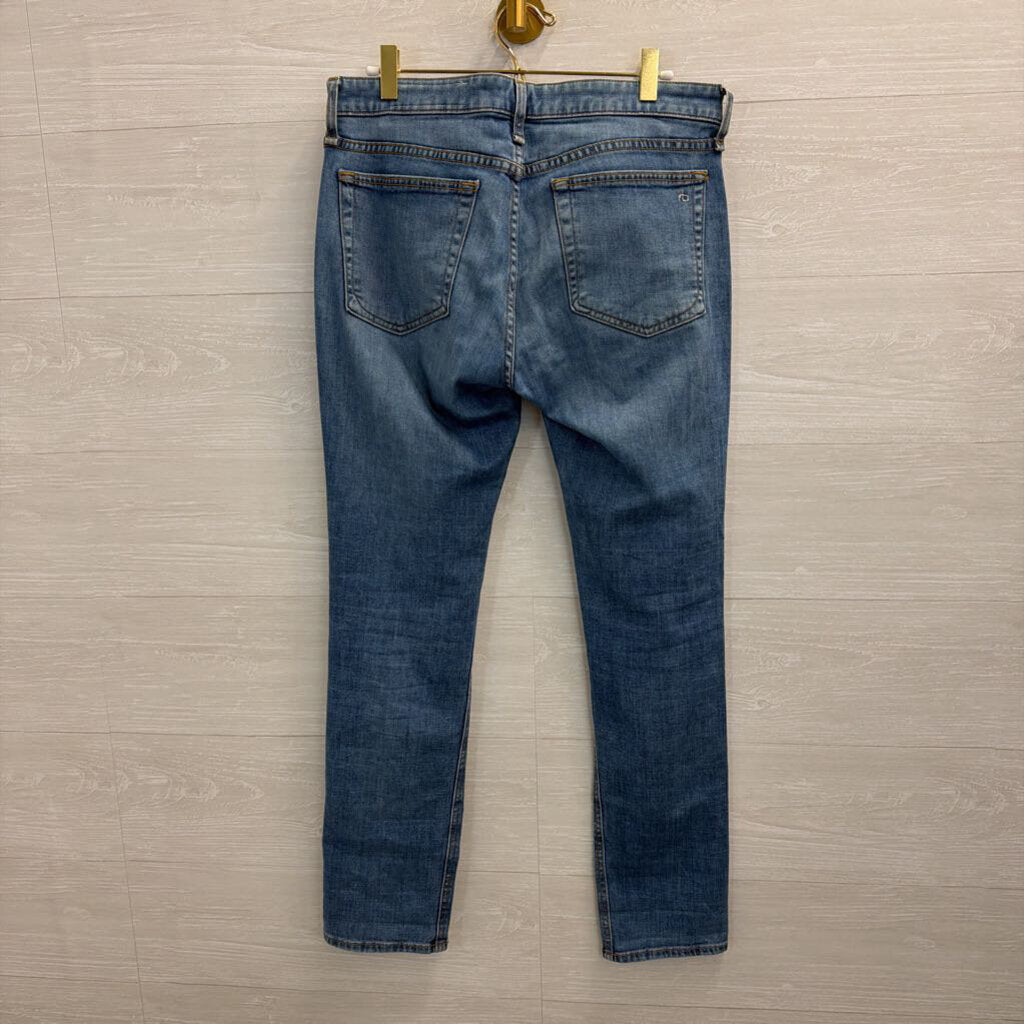 Rag and Bone Light Wash Ore Low Rise Slim Boyfriend Jeans 27