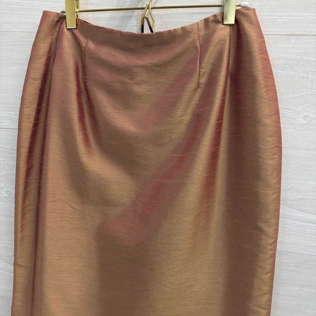 Vintage Dragon Gold Sheen Beaded Hem Skirt 10