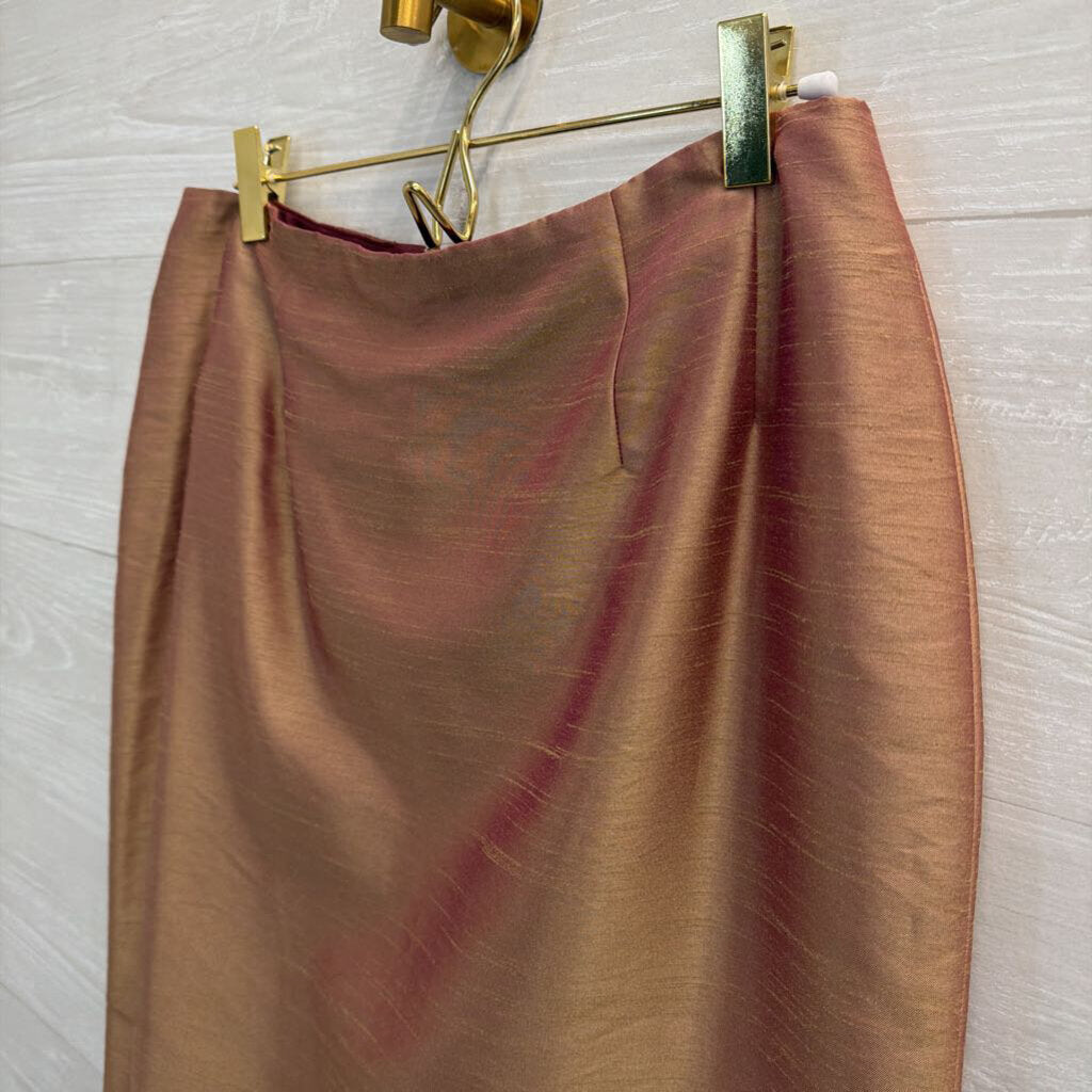 Vintage Dragon Gold Sheen Beaded Hem Skirt 10