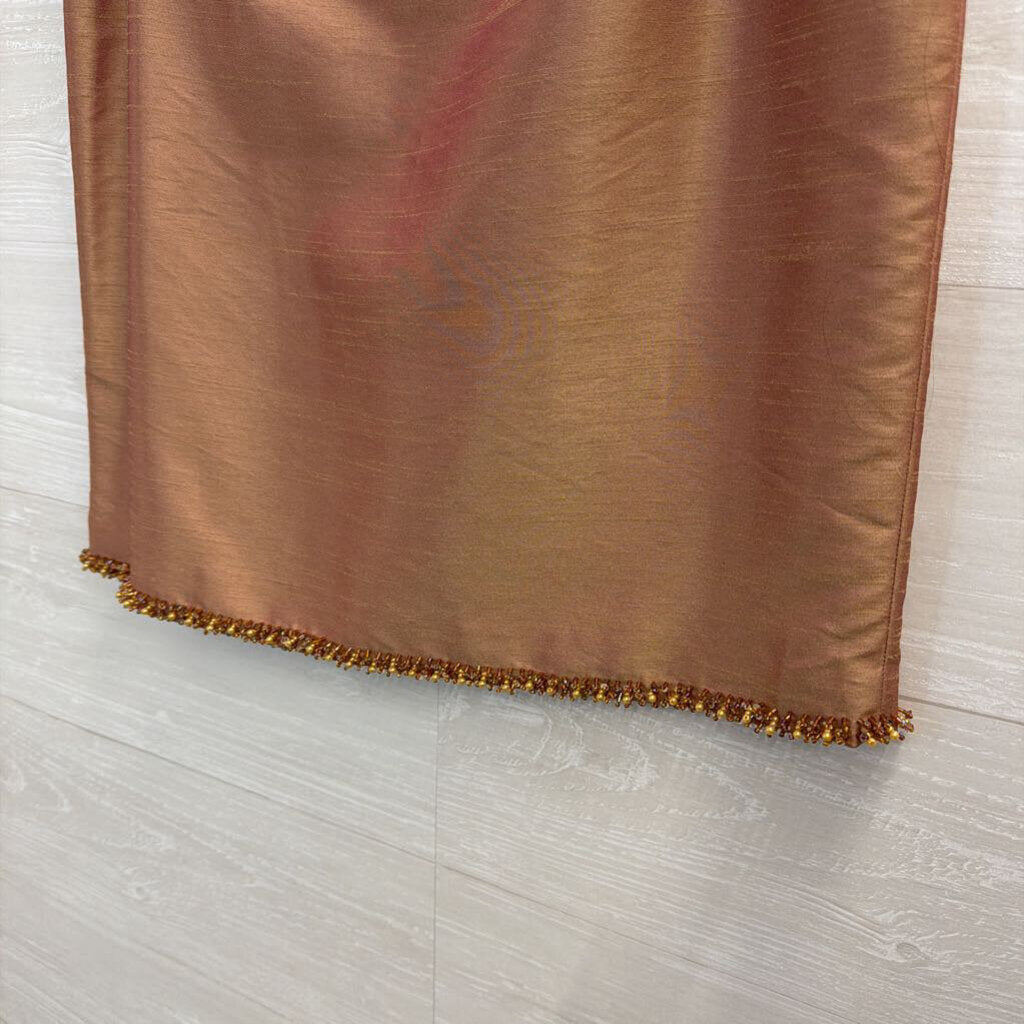 Vintage Dragon Gold Sheen Beaded Hem Skirt 10