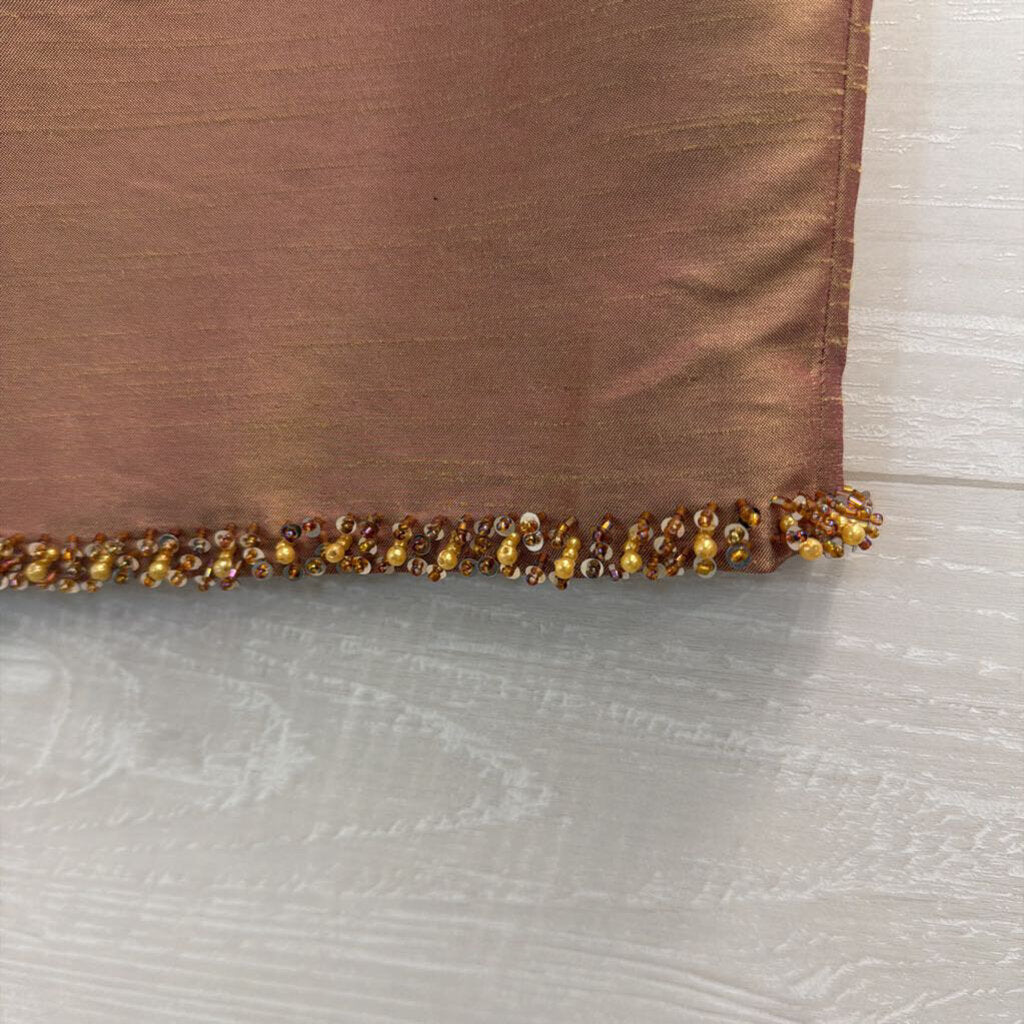 Vintage Dragon Gold Sheen Beaded Hem Skirt 10