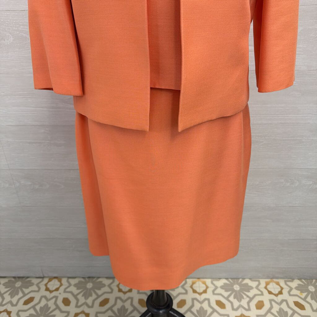 Vintage Claire Dratch Orange 3 Piece Formal Set Medium