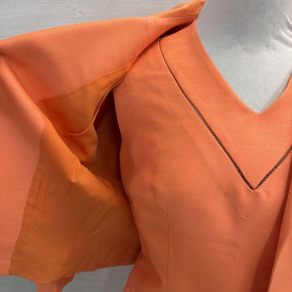 Vintage Claire Dratch Orange 3 Piece Formal Set Medium