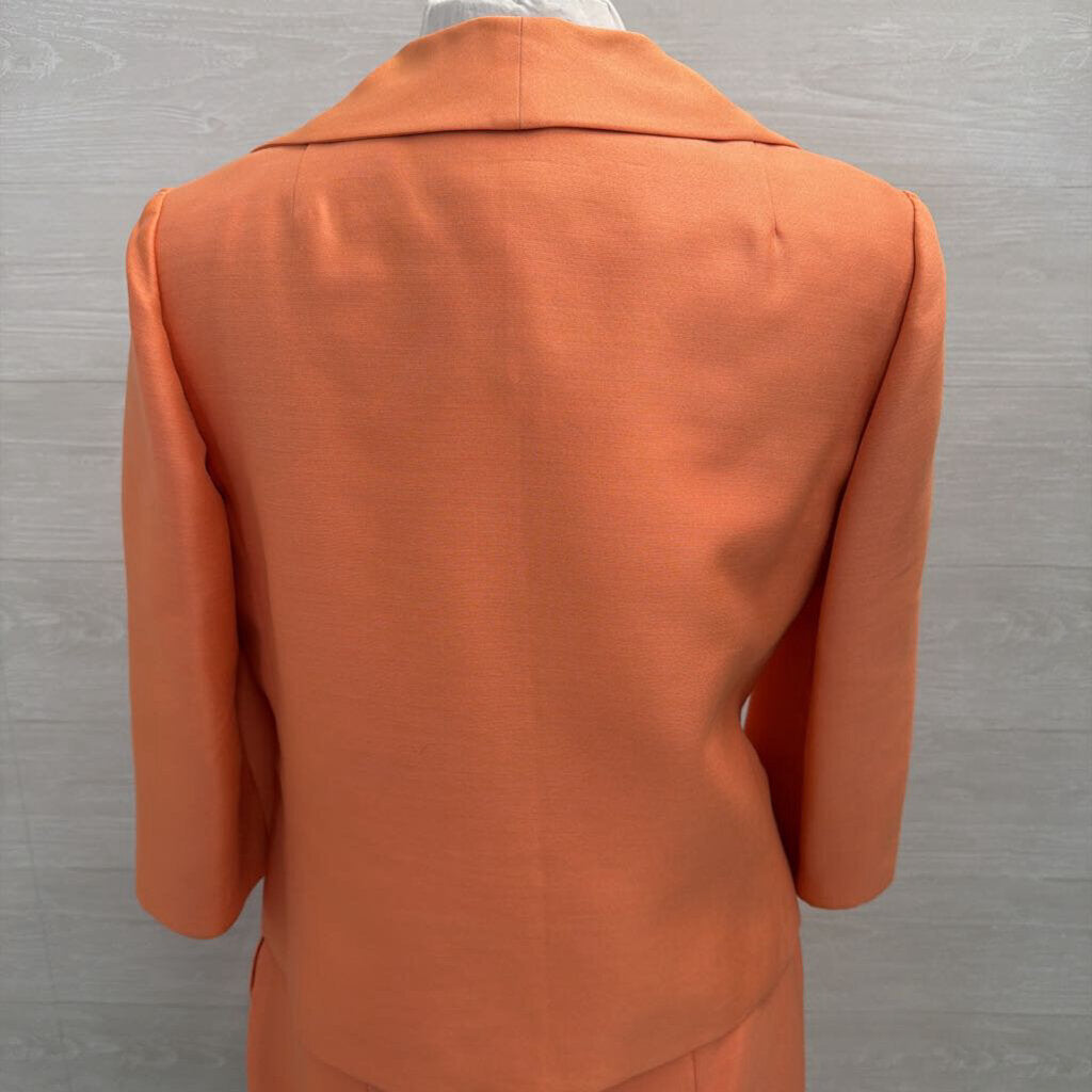 Vintage Claire Dratch Orange 3 Piece Formal Set Medium