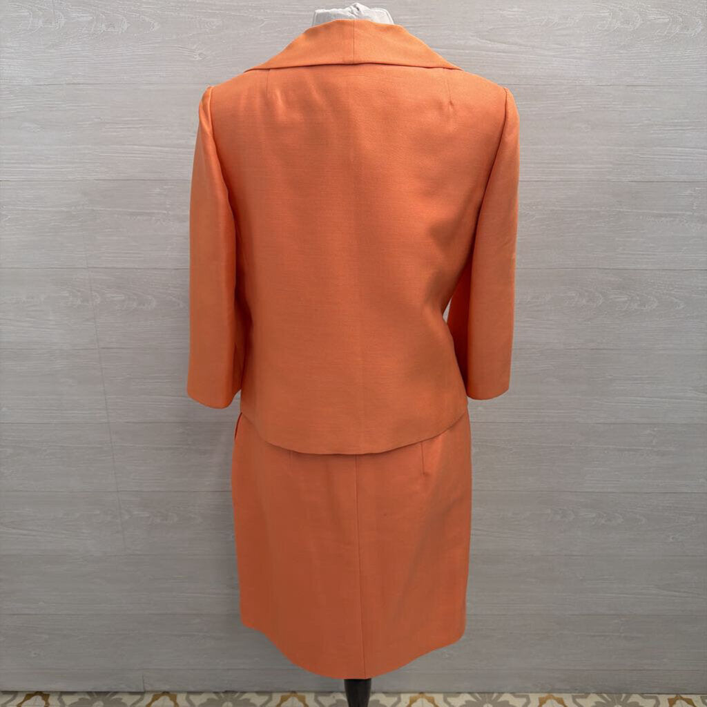 Vintage Claire Dratch Orange 3 Piece Formal Set Medium
