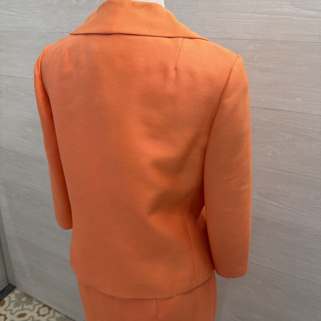Vintage Claire Dratch Orange 3 Piece Formal Set Medium