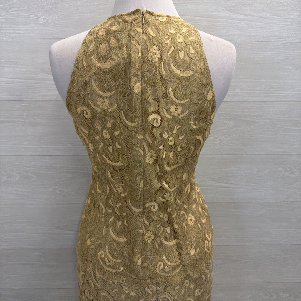 Carlisle Gold Lace Tank/ Skirt Formal Set 8