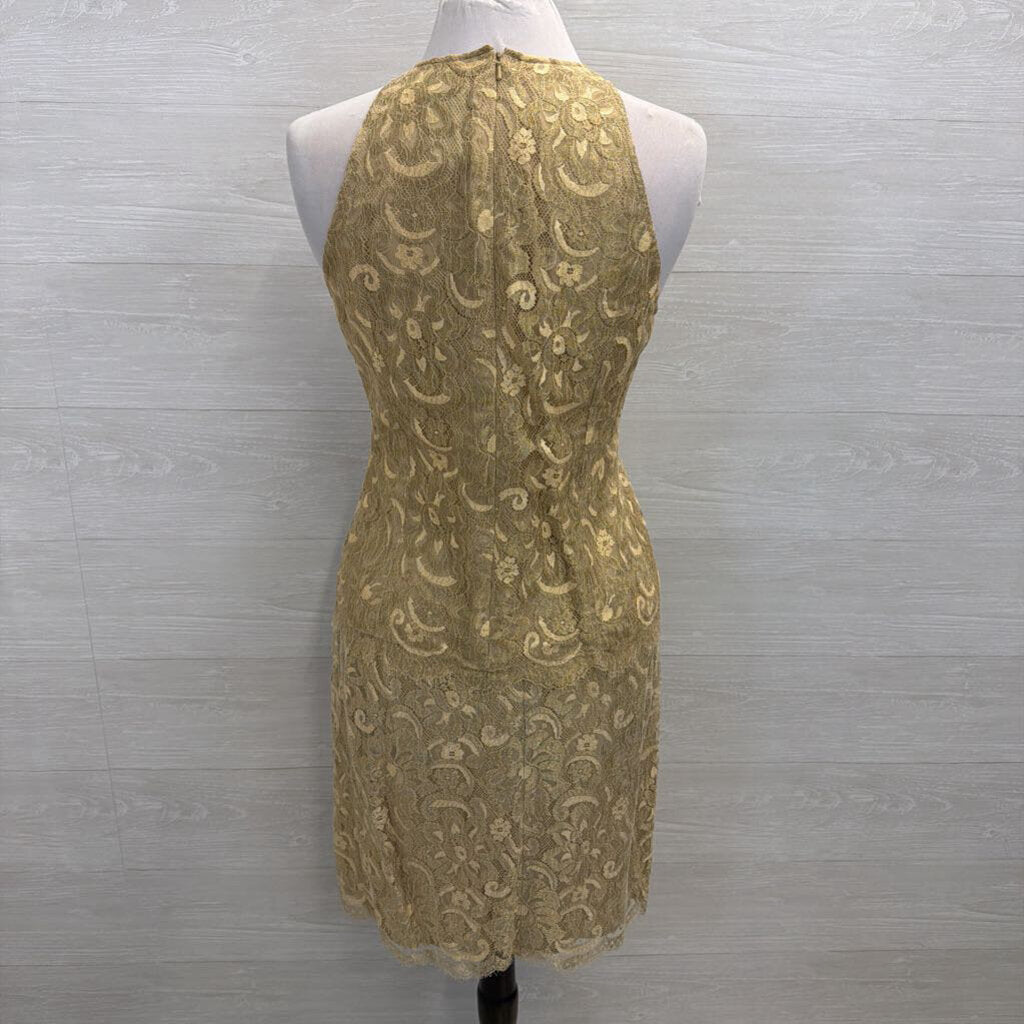 Carlisle Gold Lace Tank/ Skirt Formal Set 8