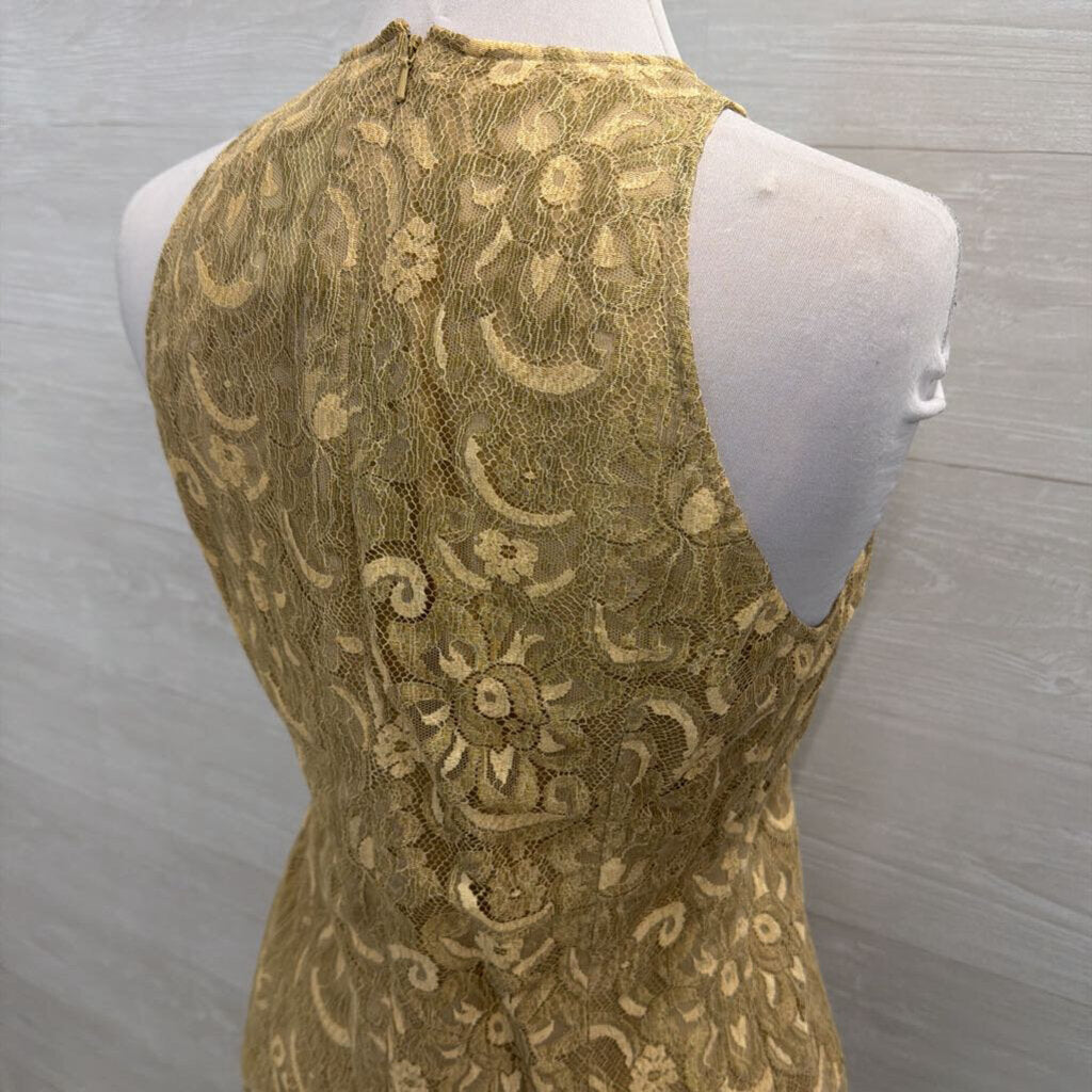 Carlisle Gold Lace Tank/ Skirt Formal Set 8