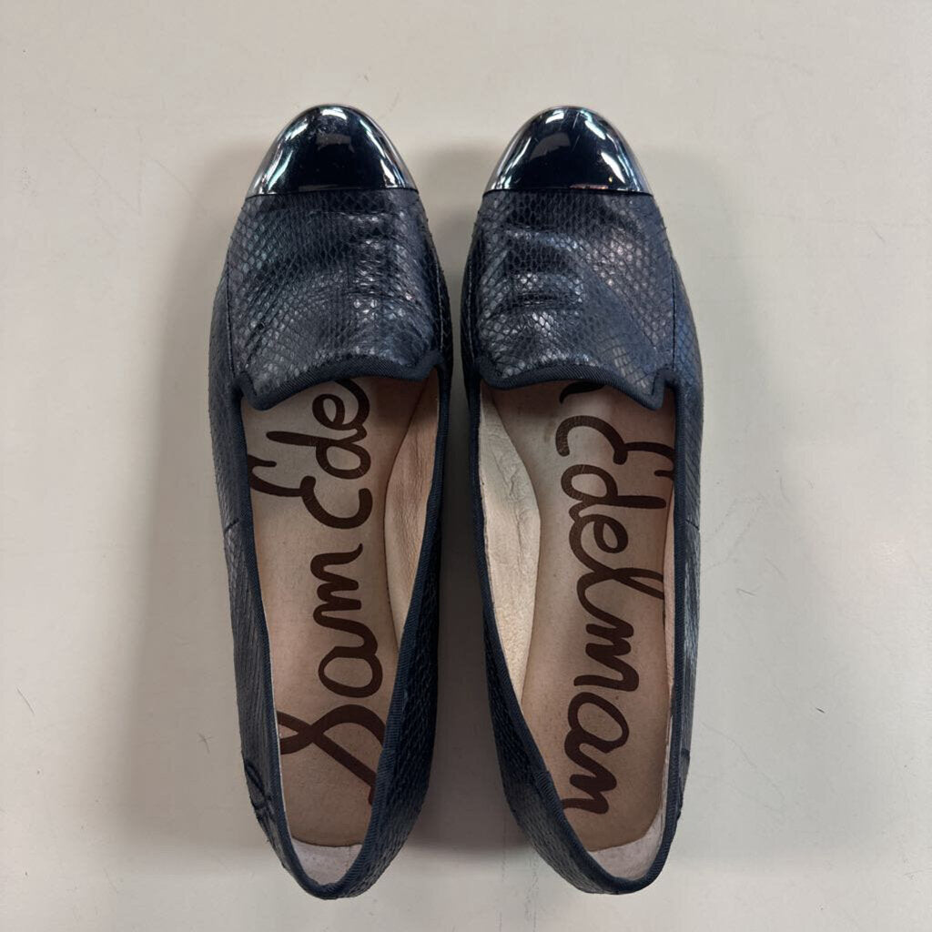 Sam Edelman Black Snakeskin Aster Flats 7.5