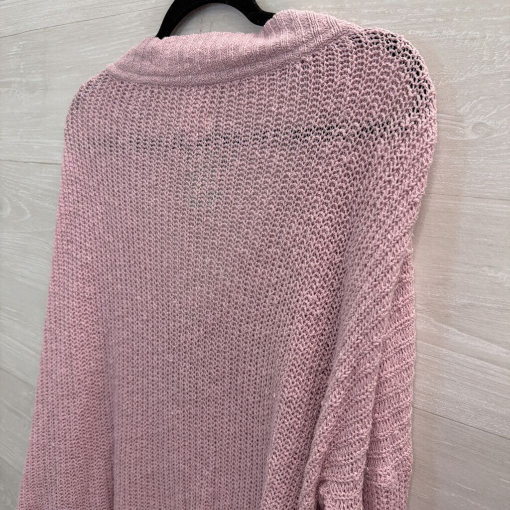 Pilcro Purple Knit V Neck Sweater Top Large