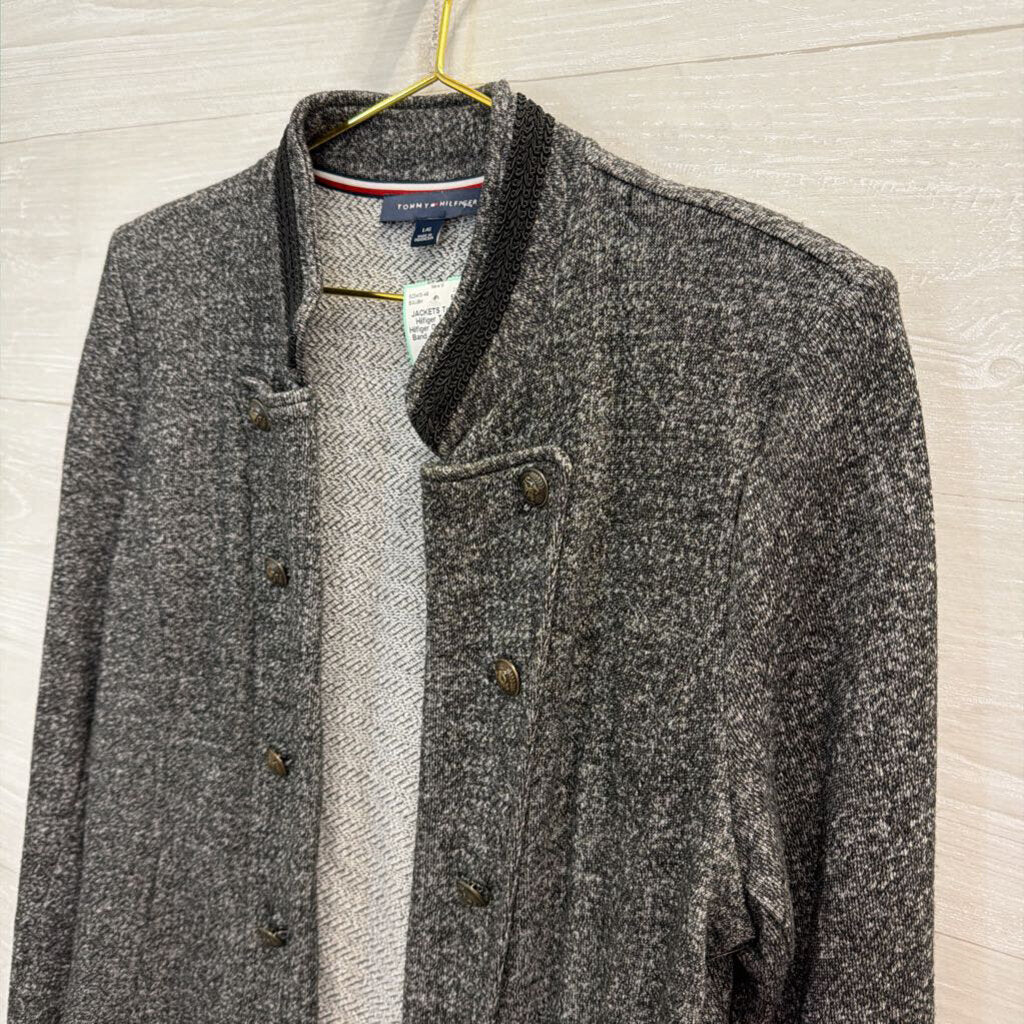 Tommy Hilfiger Grey Military Band Jacket Large