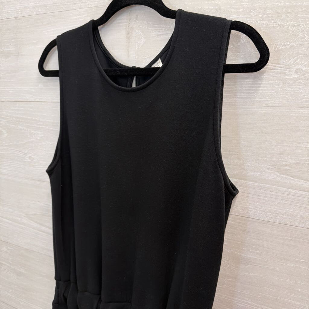 Spanx Soft Black Tie Waist Jumpsuit Large