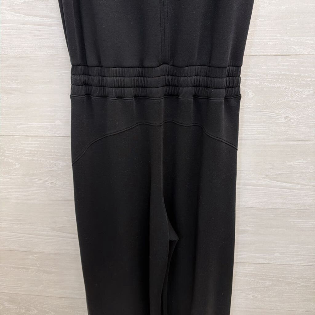 Spanx Soft Black Tie Waist Jumpsuit Large