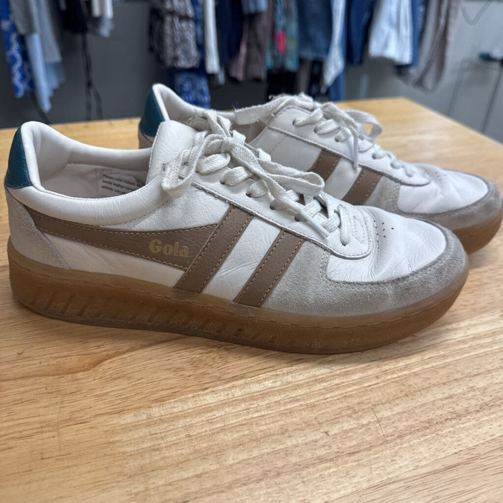 Gola White/ Multi Grandslam Elite Sneakers 10