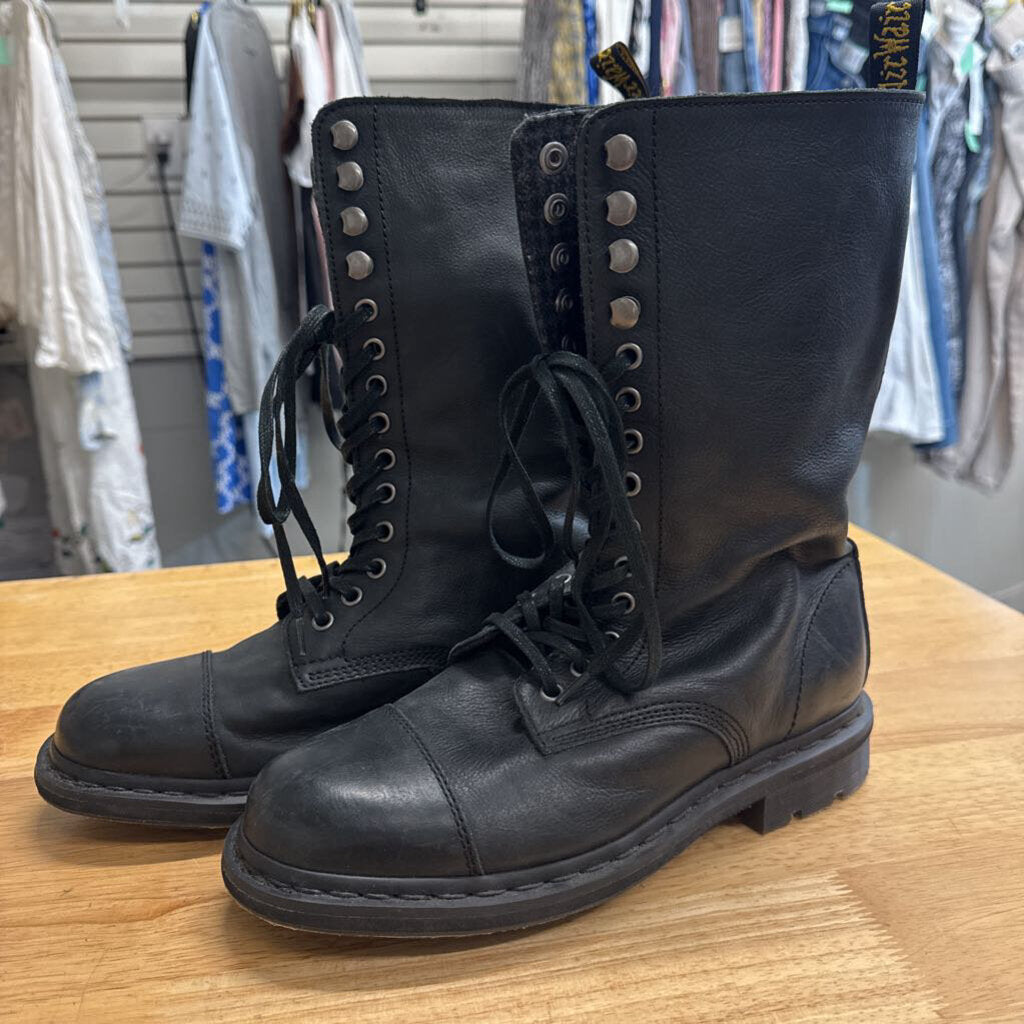 Dr Martens Black Leather 1914 Tall Boots 8