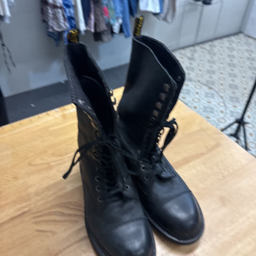Dr Martens Black Leather 1914 Tall Boots 8