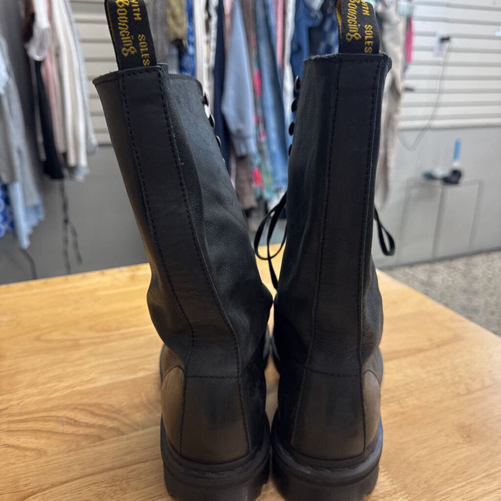 Dr Martens Black Leather 1914 Tall Boots 8