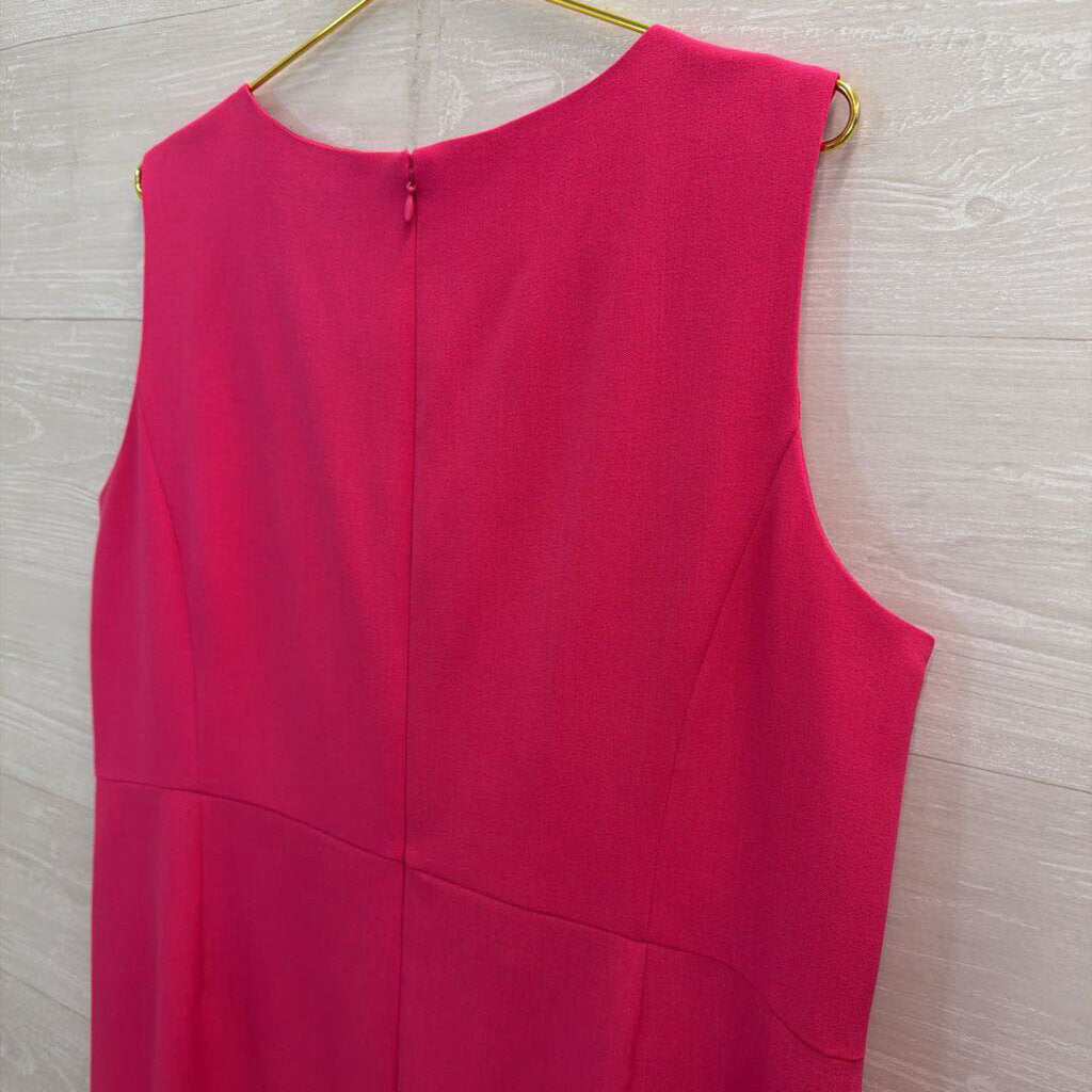 Kasper Hot Pink Sleeveless Shift Dress 16W