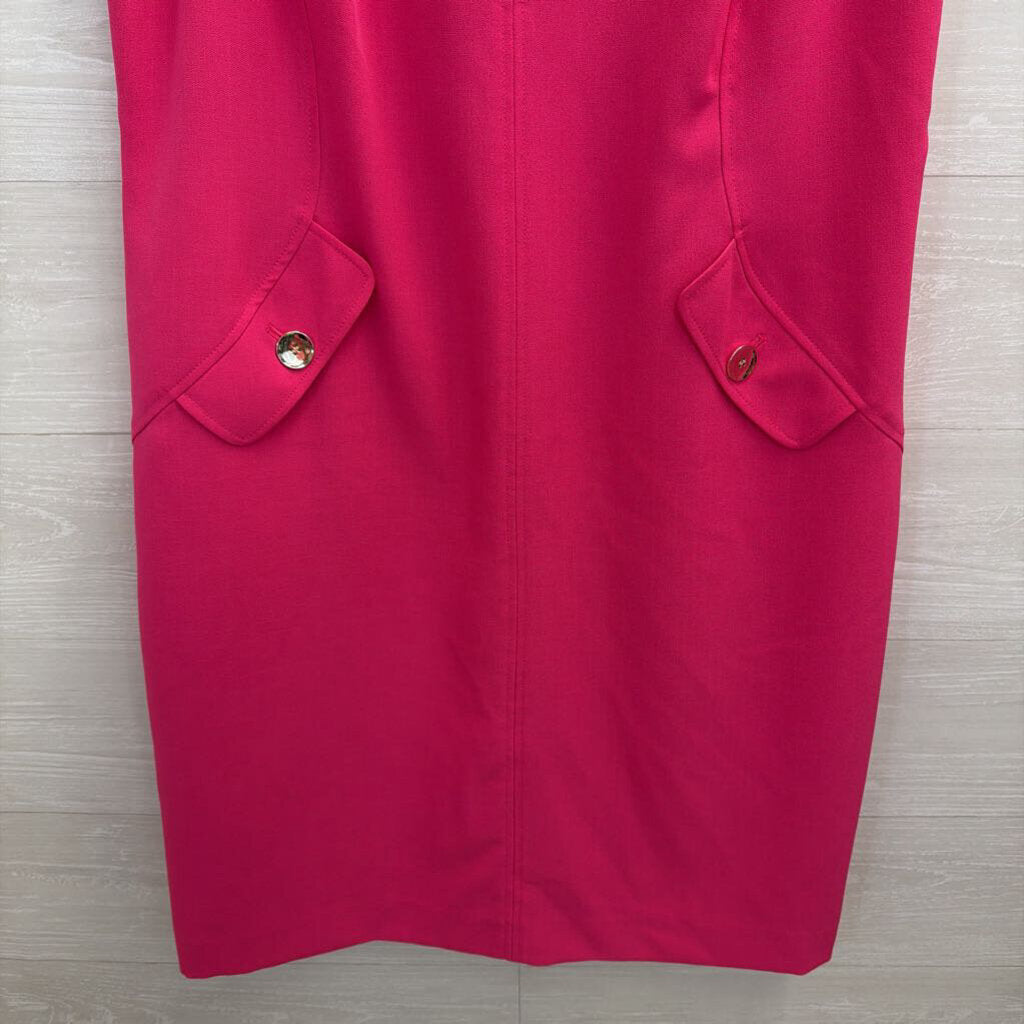Kasper Hot Pink Short Sleeve Shift Dress 16W