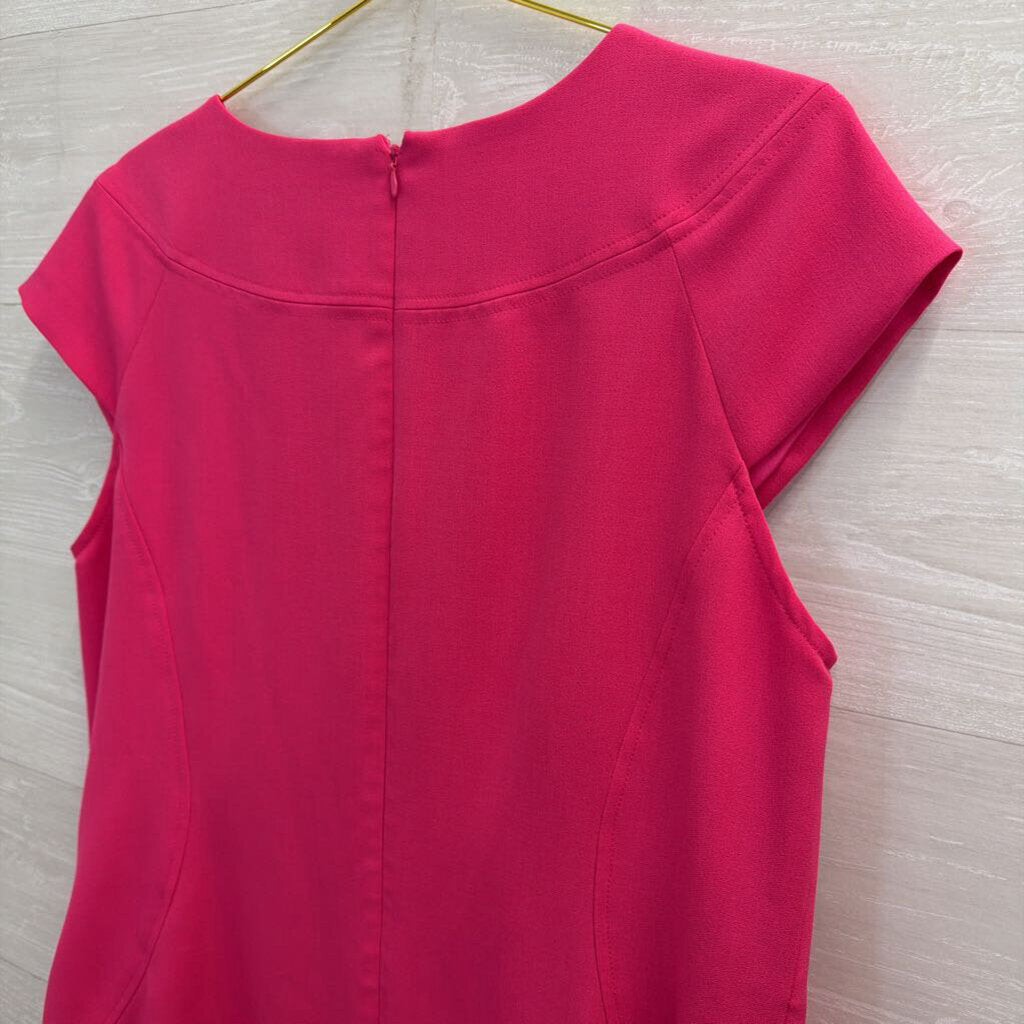 Kasper Hot Pink Short Sleeve Shift Dress 16W