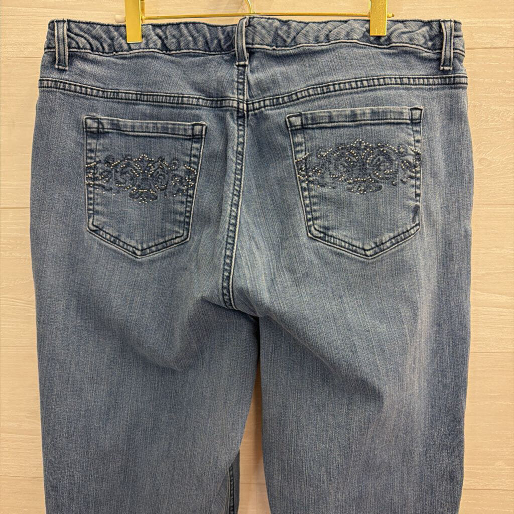 Jones New York Medium Wash Sutton Straight Jeans 18W