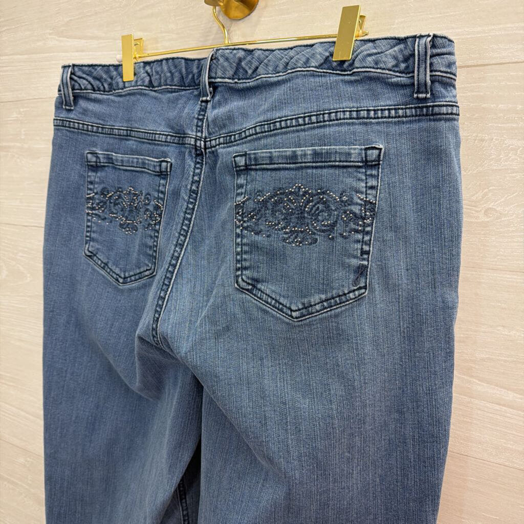 Jones New York Medium Wash Sutton Straight Jeans 18W