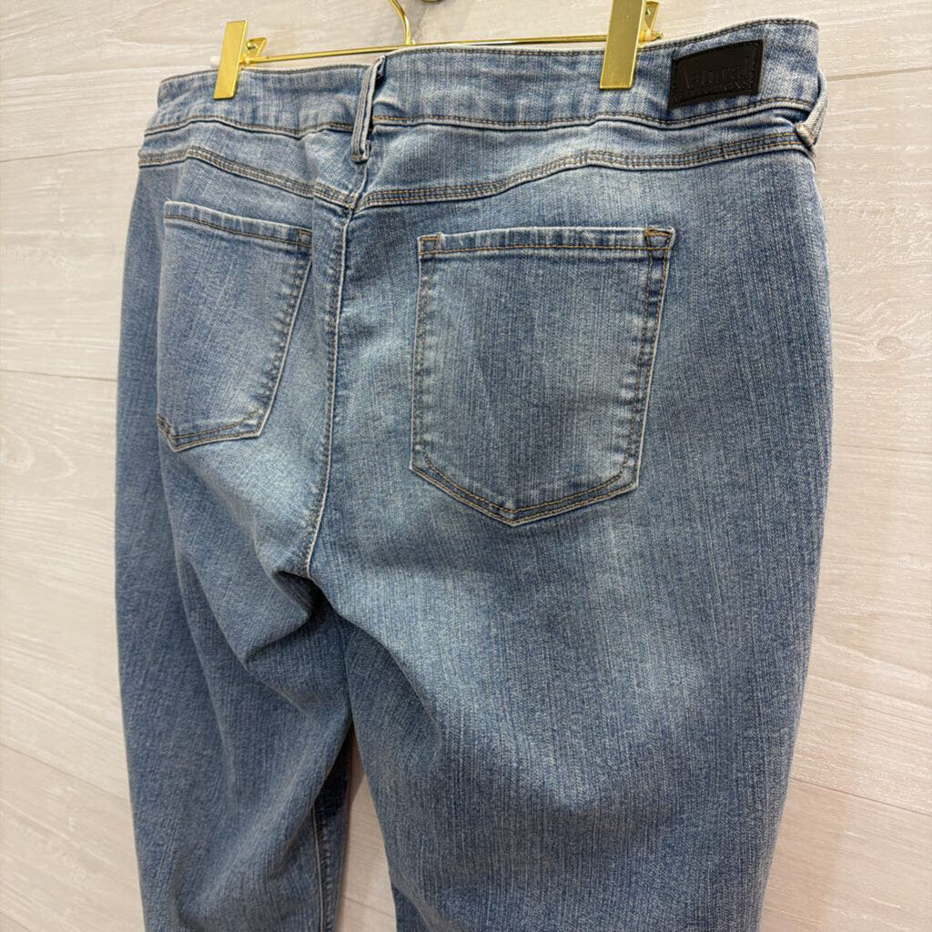 Natural Reflections Light Wash Straight Leg Jeans 16 Petite