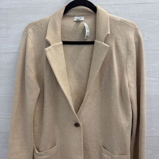 J Crew Beige Cotton Knit Blazer Jacket Medium