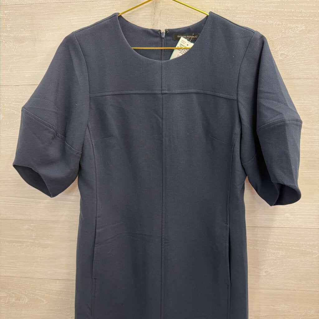 Banana Republic Navy Short Sleeve Shift Dress 6
