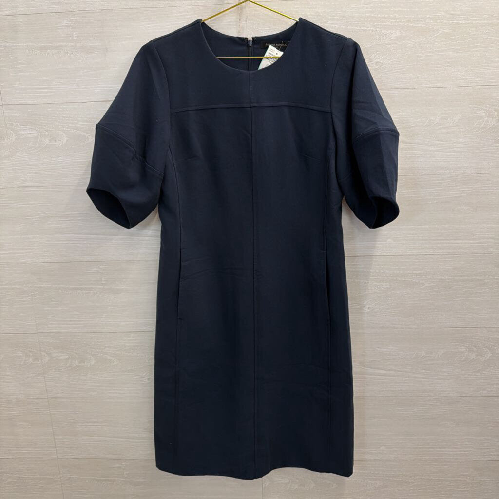 Banana Republic Navy Short Sleeve Shift Dress 6