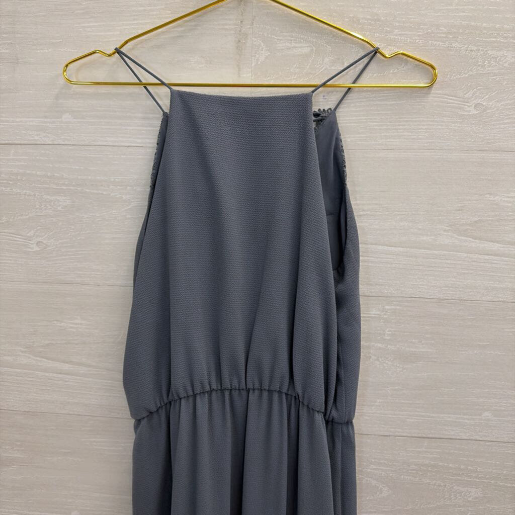 WAYF Blue Lace Detail Maxi Dress Small