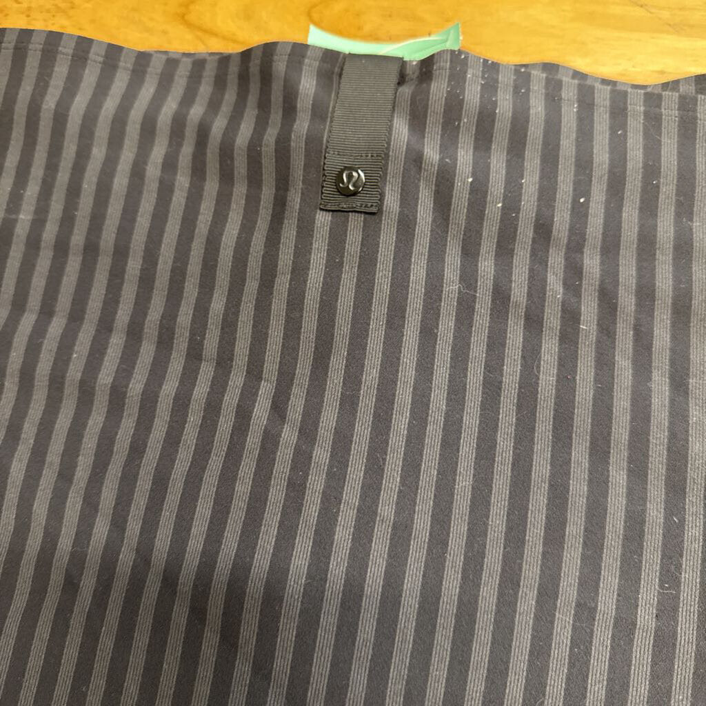 Lululemon Black/ Grey Striped Snap Infinity Scarf