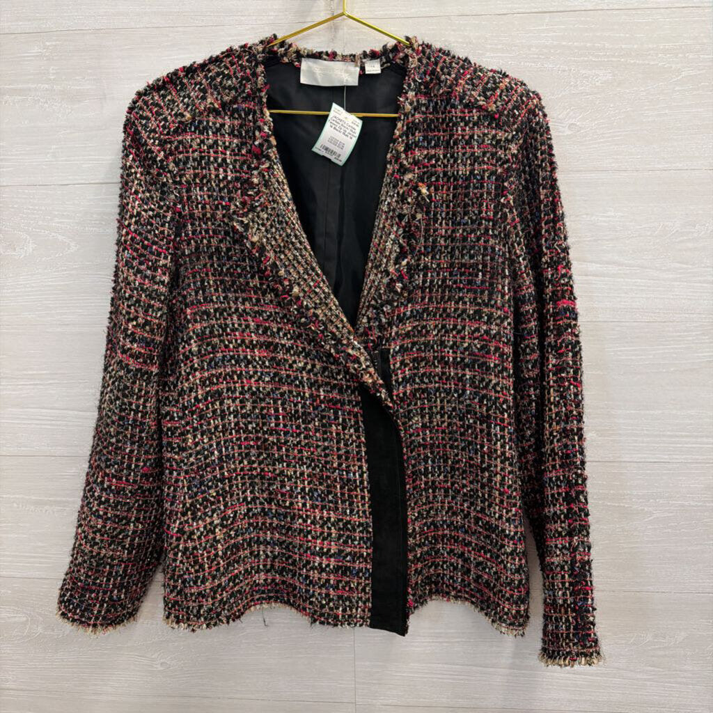 Carlisle Black/ Multi Tweed Zip Up Jacket 14