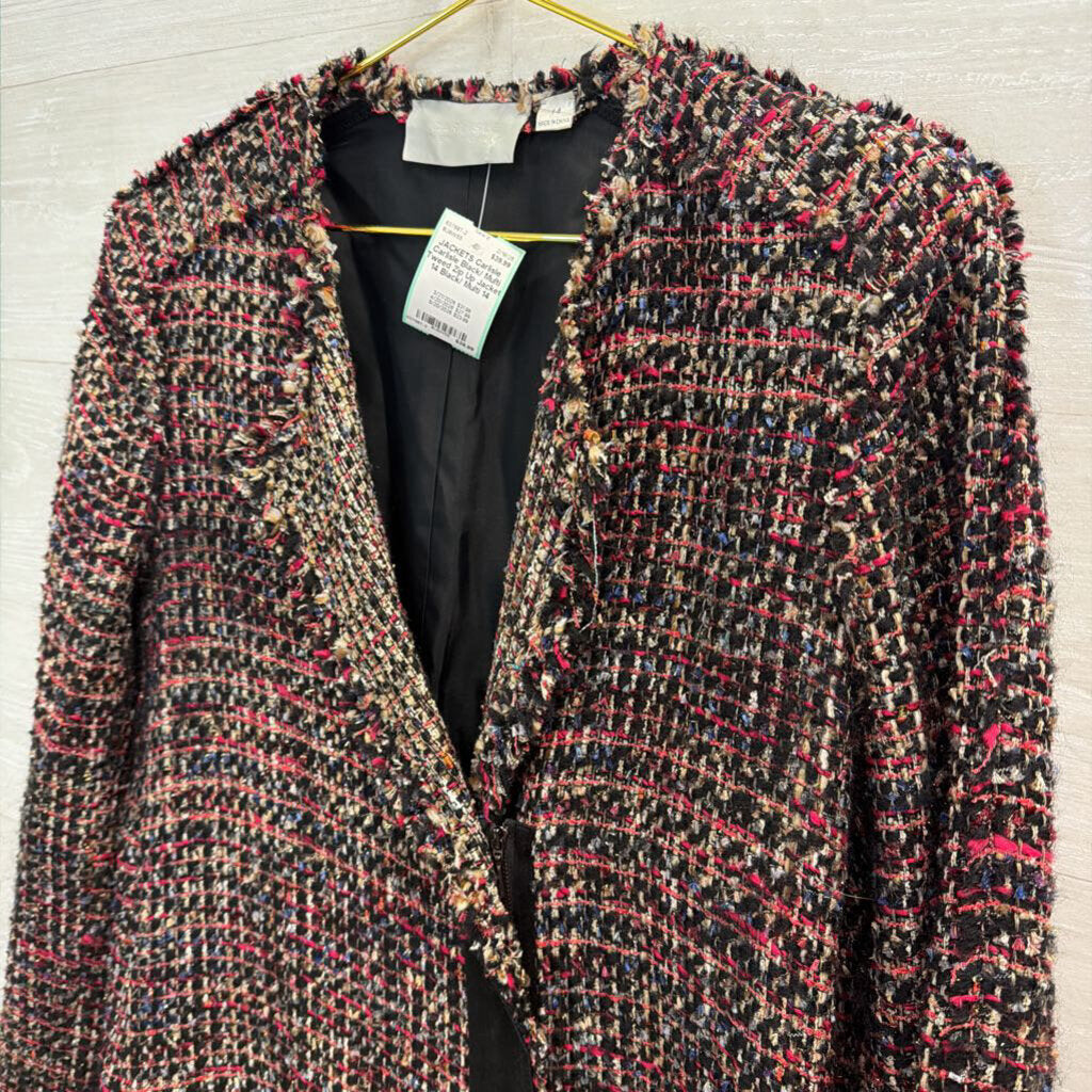 Carlisle Black/ Multi Tweed Zip Up Jacket 14