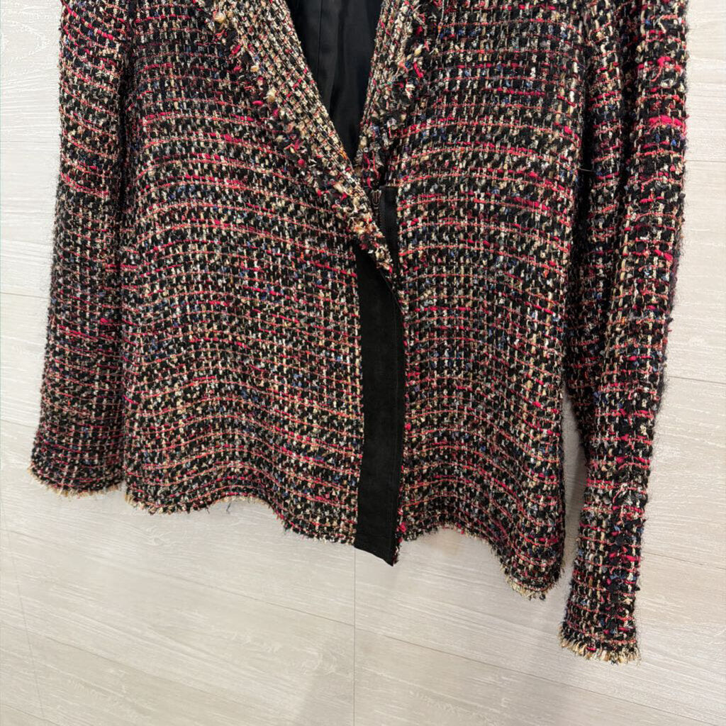 Carlisle Black/ Multi Tweed Zip Up Jacket 14